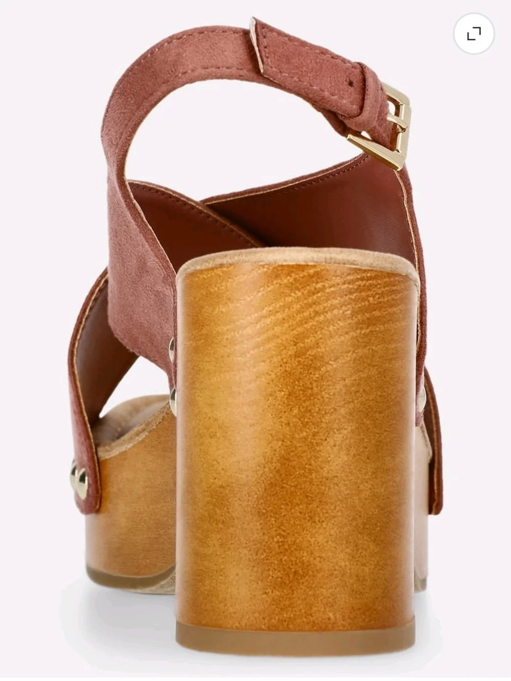 Time and Tru Women's X-Band Heeled Sandals 3.42" Block Heal - Picture 4 of 9